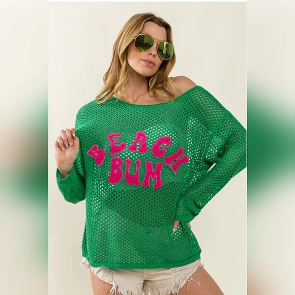 Bibi Beach Bum Cover Up Top Size Small - Picture 9 of 10